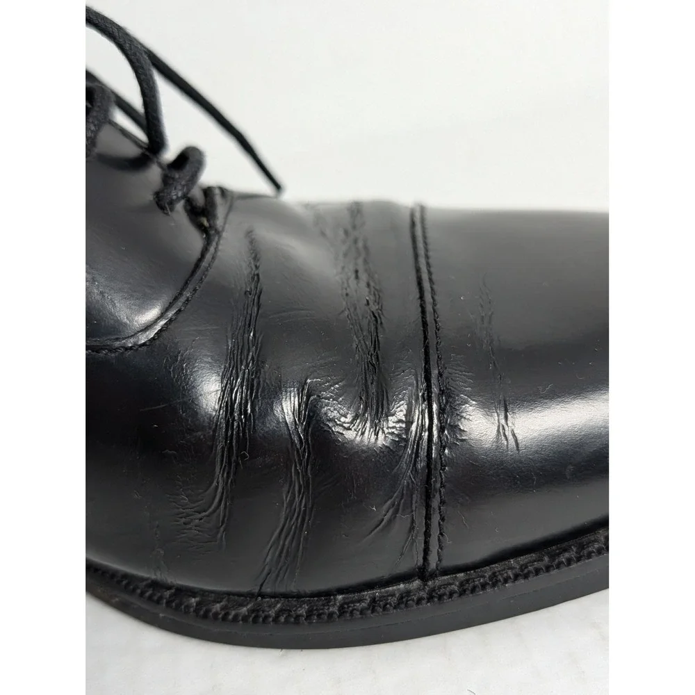 Cole Haan Men's 11.5M Black Leather Cap Toe Oxford Dress Shoes Nike Air